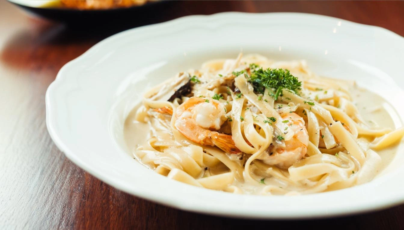 Creamy Chicken and Shrimp Pasta