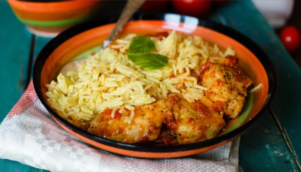 Oven-Baked Chicken and Rice